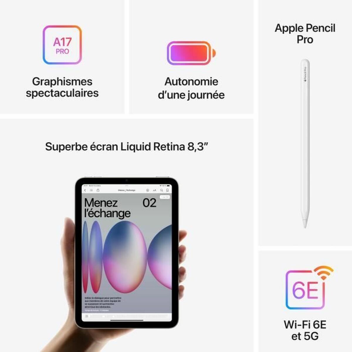 Planšete Apple iPad mini 8,3" 128 GB Pelēks
